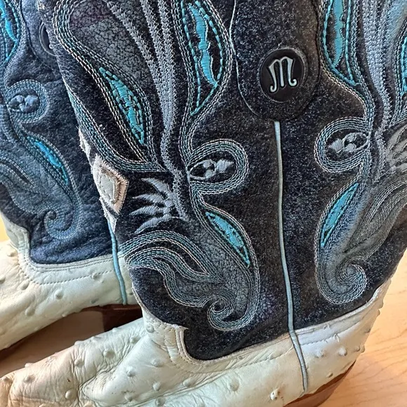 Montenegro, Blue Western Boots, Size 9