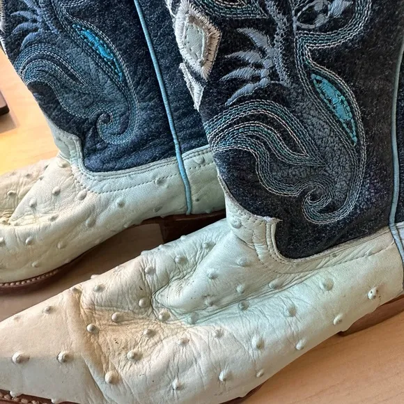 Montenegro, Blue Western Boots, Size 9