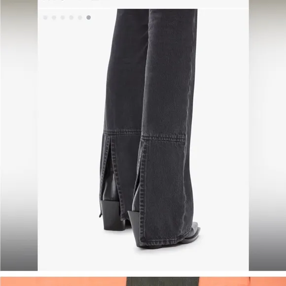 mother x snacks high waisted wedge slit heel