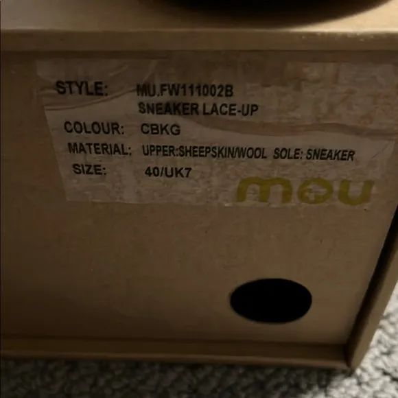 Mou Black Leather Boots Eskimo sneaker lace-up men's