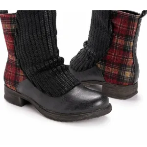 Muk Luks Adalee water resistant plaid ankle boots 8 NWT