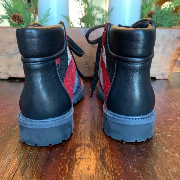 Multi-Color Leather &amp; Wool Ankle Boots-NWOT