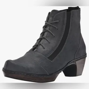 NAOT Avila Voyage Collection Grey Leather Ankle Bootie Size 8