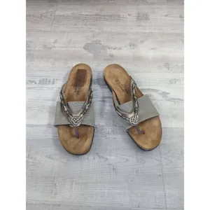 Naot Jennifer Sandals women's size 41 (10) tan Aztec beads comfort elastic