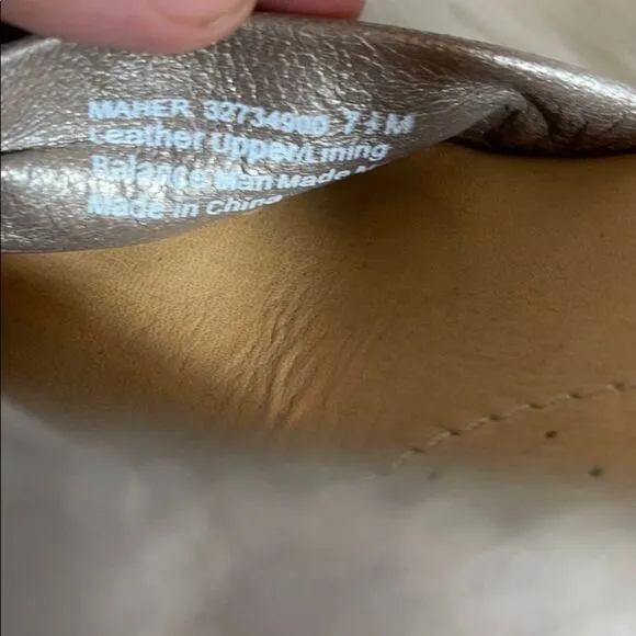 Naya Maher Gold Leather Wedge Sandals Sz. 7.5