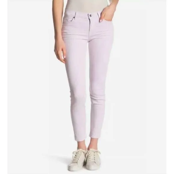 NEW 7 FOR ALL MANKIND gwenevere mid waist skinny jeans in purple