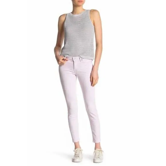 NEW 7 FOR ALL MANKIND gwenevere mid waist skinny jeans in purple