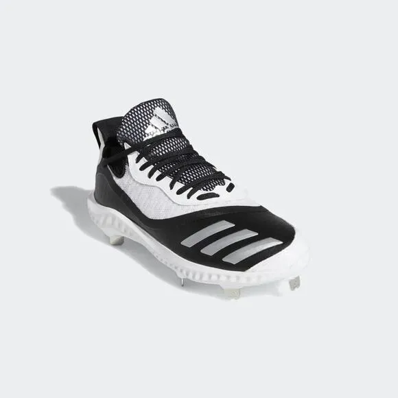 NEW Adidas Icon V Bounce Iced Out Metal Cleats Shoes EE4131 Black White Mens 12