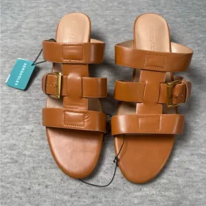 NEW Aerosoles Women’s Cognac Faux Leather Ankle Strap Sandal - 8.5