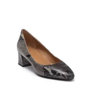NEW Aquatalia Pasha Embossed Snake Print Pumps Block Heels‎ Size 6