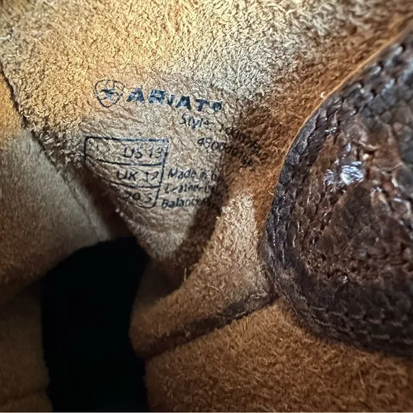 NEW! ARIAT BOYS' EARTH RAMBLER WESTERN BOOTS - SQUARE TOE Size 13