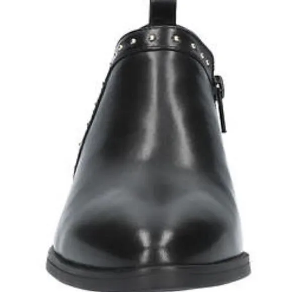 NEW BELLA VITA Lorraine Black Leather Stud Detail Ankle Boots Booties - 10
