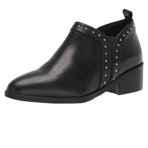NEW BELLA VITA Lorraine Black Leather Stud Detail Ankle Boots Booties - 10
