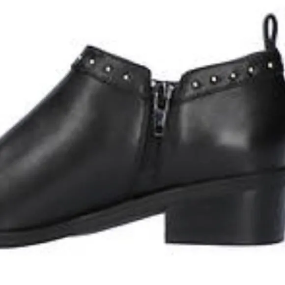 NEW BELLA VITA Lorraine Black Leather Stud Detail Ankle Boots Booties - 10