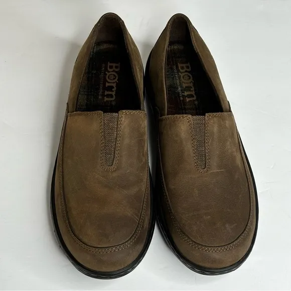 New Born Lex Comfort Slip On Brown Suede Shoes Women’s Size 9.5 Walking, Working