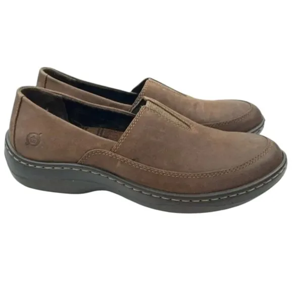 New Born Lex Comfort Slip On Brown Suede Shoes Women’s Size 9.5 Walking, Working