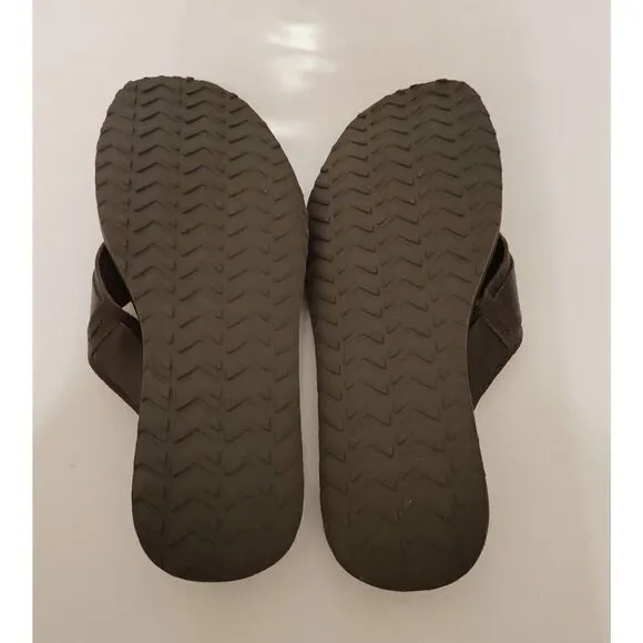 New BRUNO MAGLI Sandals Flip Flops Brown Leather Size 8 MSRP $299 Amalfi