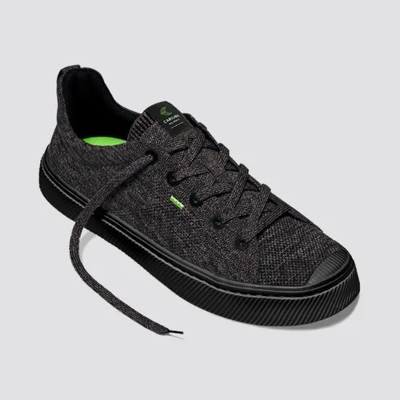 new Cariuma Ibi Low Stone Black Knit Sneakers Shoes in stone black 2T6