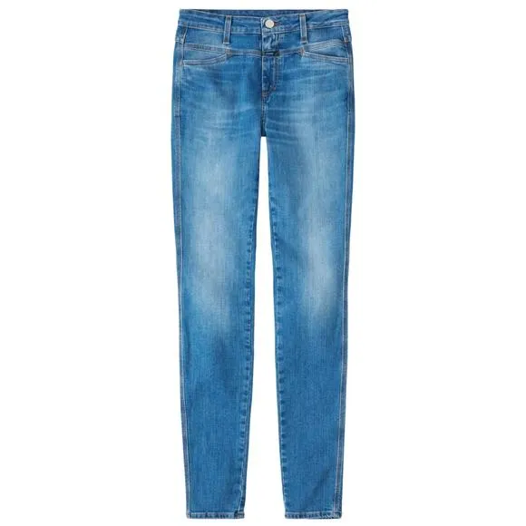 NEW CLOSED skinny pusher jeans in mid blue