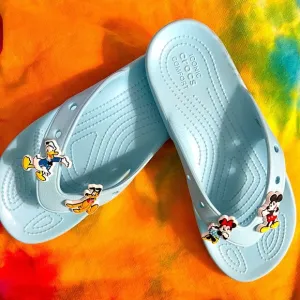 New Crocs Disney’s Cinderella Blue Sandals Flip Flops 🩴 ~ Woman’s 8  (207713)