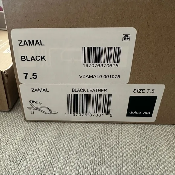 NEW Dolce Vita Black Leather Zamal Sandals