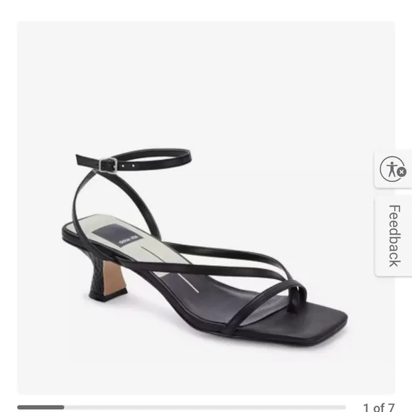 NEW Dolce Vita Black Leather Zamal Sandals