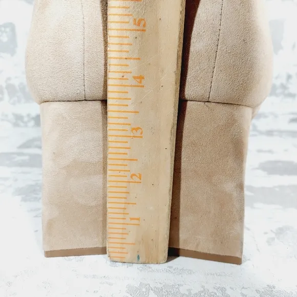 NEW Dolce Vita Ulyses Tan Suede Block Heel Zip Up Ankle Boots M572