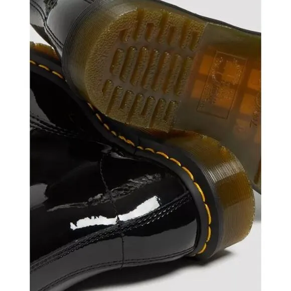 NEW Dr. Martens 1460 Patent Leather Lace Up Combat Boots Black Women's Size 6