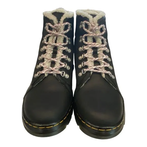 NEW Dr. Martens Women's Combat Combs Leather Black Wyoming Boots 11
