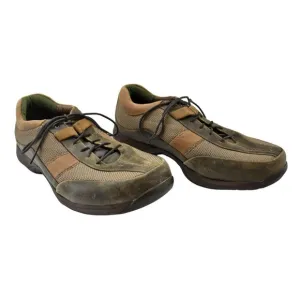 NEW Dunham Oakdale Sport Oxfords Green &amp; Tan Distressed Leather - Men's 9 EEEE
