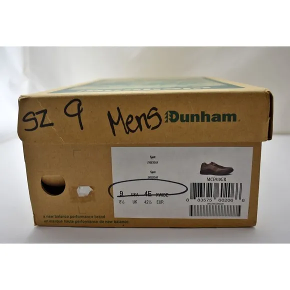 NEW Dunham Oakdale Sport Oxfords Green &amp; Tan Distressed Leather - Men's 9 EEEE