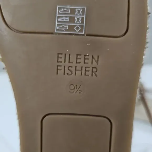 NEW Eileen Fisher Lace Up Flat Espadrille Sandal Beige Leather 9.5