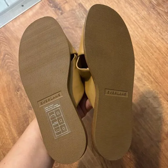 NEW Everlane The Day Leather Crossover Sandal In Sienna Brown Size 7