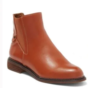 New Franco Sarto Horrace Leather Bootie In Cognac Brown
