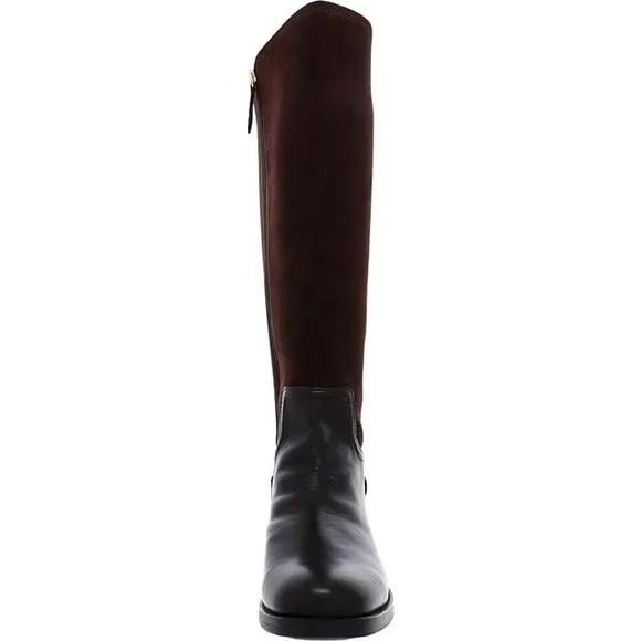 New Franco Sarto Merina Flat Riding Boots Women's Size 6.5 M Brown Tall Buckle