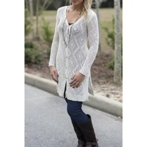 NEW FREE PEOPLE cardi cutie booty in stone white