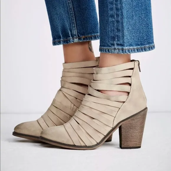 New Free People Hybrid Womens Heel Ankle Boots