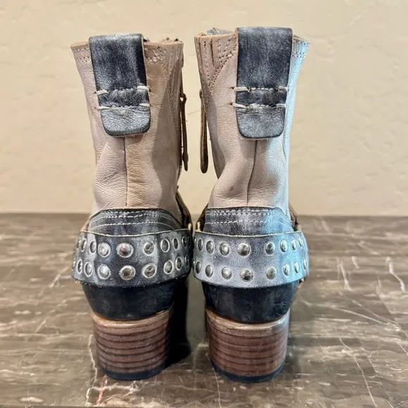NEW Freebird Ramone “Ice Multi” Leather Harness Ankle Boots