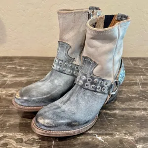NEW Freebird Ramone “Ice Multi” Leather Harness Ankle Boots