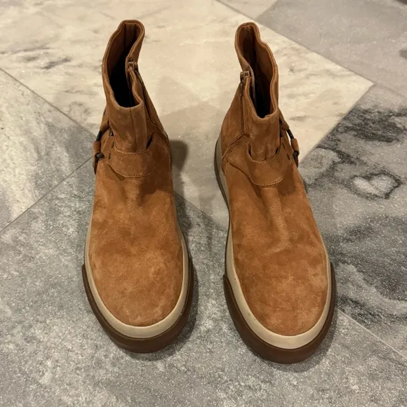 NEW Free People Bodhi Harness Sneaker Bootie Brown Suede boots size 10