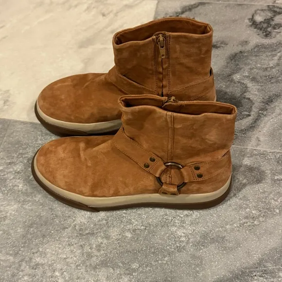 NEW Free People Bodhi Harness Sneaker Bootie Brown Suede boots size 10