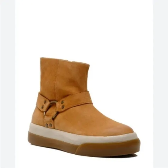NEW Free People Bodhi Harness Sneaker Bootie Brown Suede boots size 10