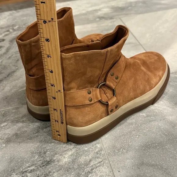 NEW Free People Bodhi Harness Sneaker Bootie Brown Suede boots size 10