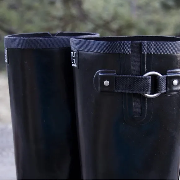 NEW Helly Hansen Veierland Waterproof Tall Rubber Rain Boots Womens Size 5 Black