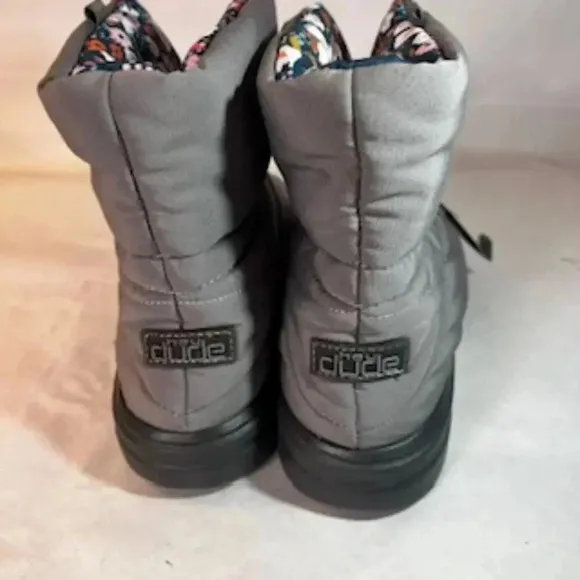 NEW Hey Dude Gray Margot Eco Lightshell Girls Sneakers Booties Shoes NWT