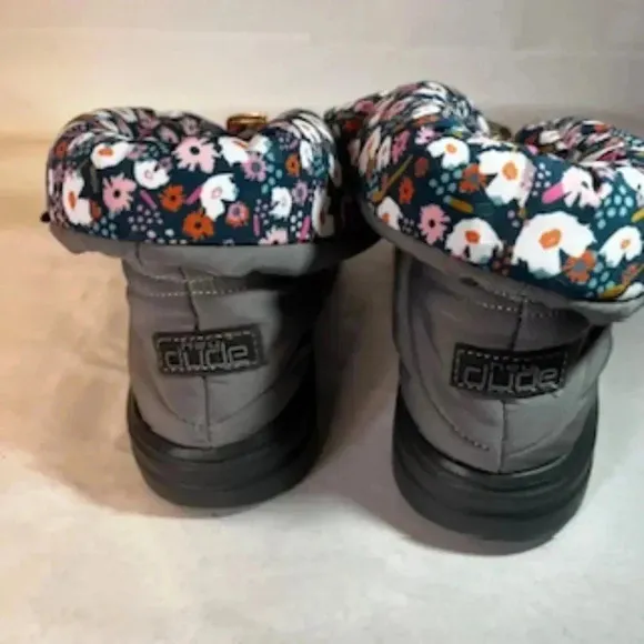 NEW Hey Dude Gray Margot Eco Lightshell Girls Sneakers Booties Shoes NWT
