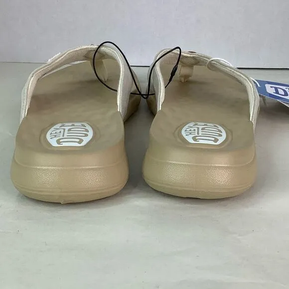New! Hey Dude Cristi Classic Gold Slip On Flip Fop Women’s Sandals Size 7