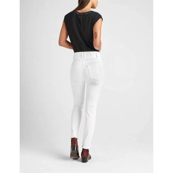 NEW HUDSON vintage holly high rise crop skinny jeans in white