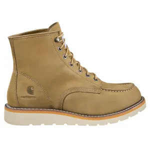 New in box 6&quot; MOC TOE WEDGE BOOT Carhartt Men's Tan Boots size 10M