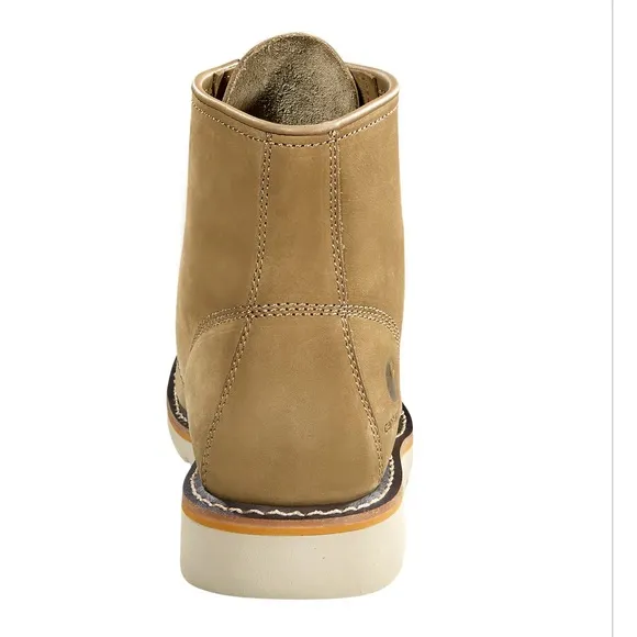 New in box 6&quot; MOC TOE WEDGE BOOT Carhartt Men's Tan Boots size 10M